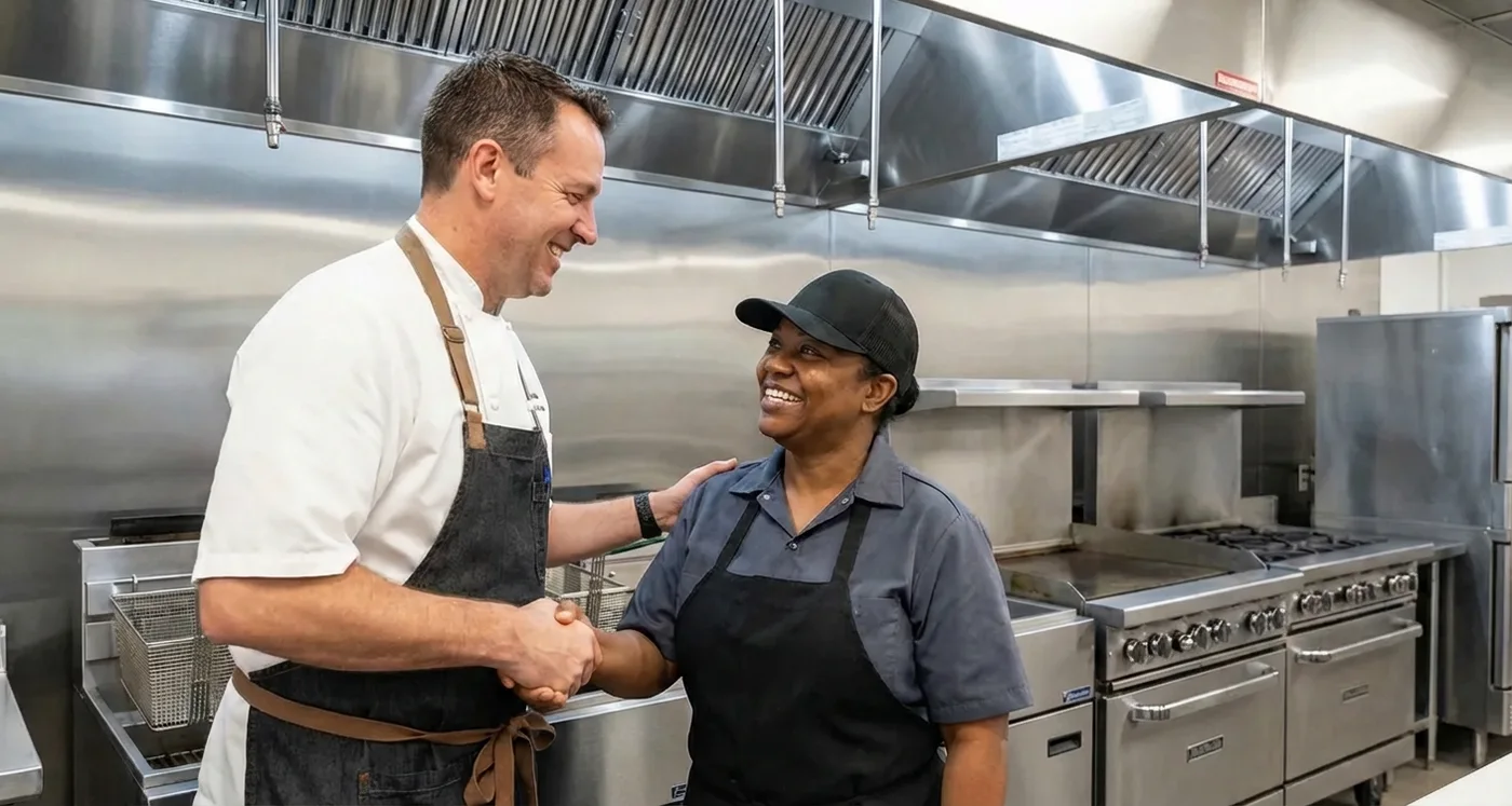 Commercial kitchen exhaust hood cleaning service